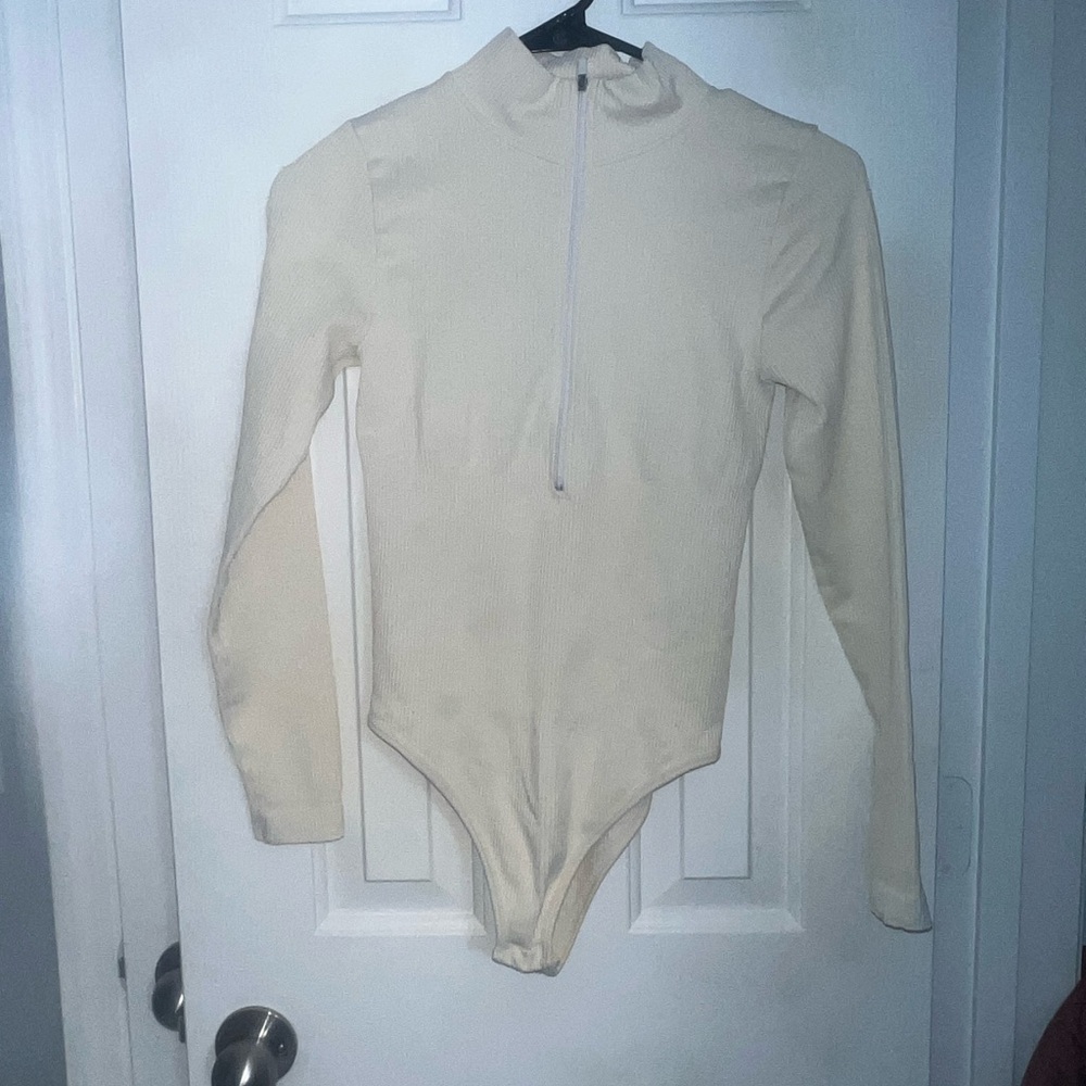 Cream Long Sleeve Kids One Piece